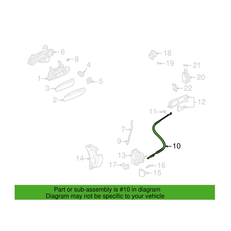 Door Latch Cable – Front