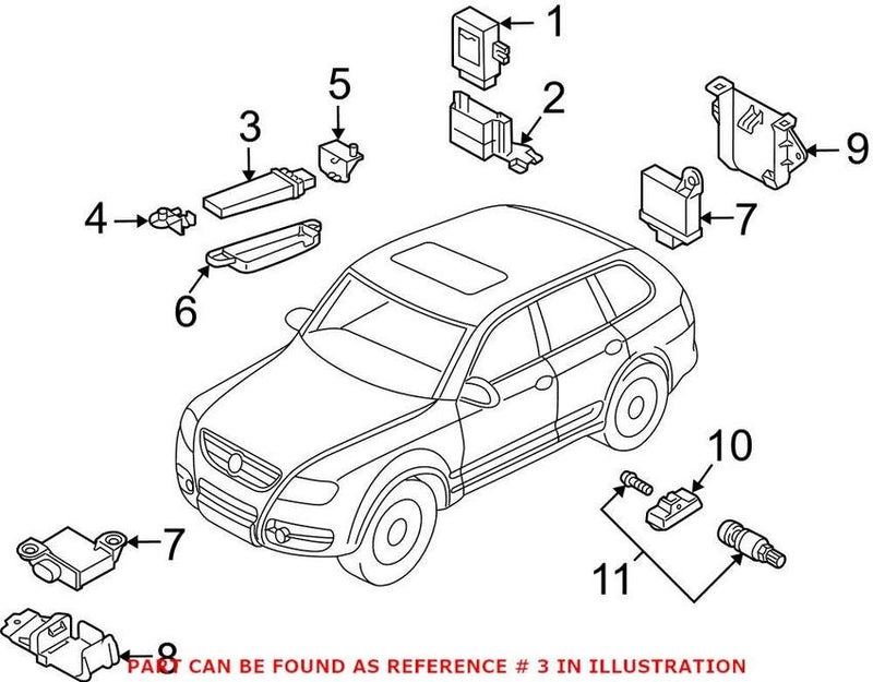 VW Tire Pressure Monitoring System Antenna 8E0907277