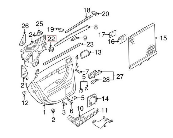 Genuine VW/Audi Window Switch 8E0959855A5PR