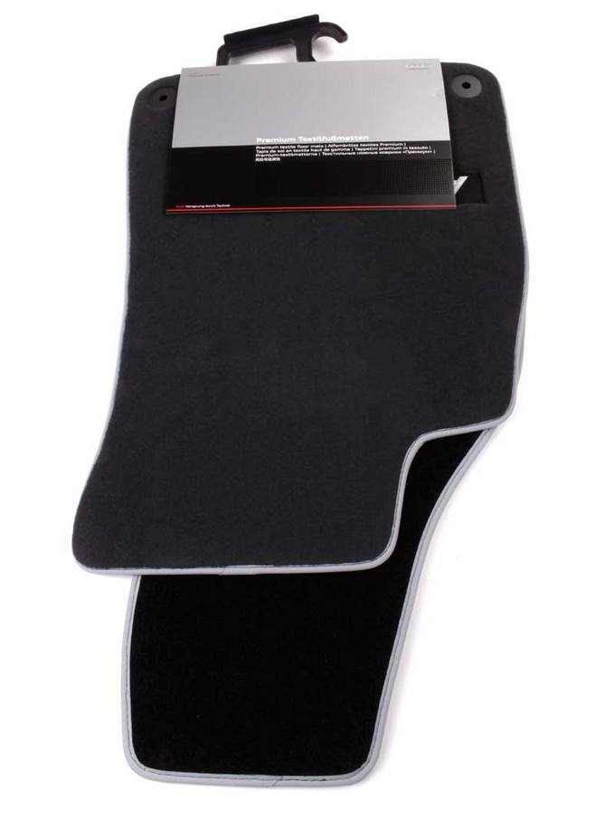Genuine VW/Audi Floor Mat Set – Front (Black) 8E1061275PMNO