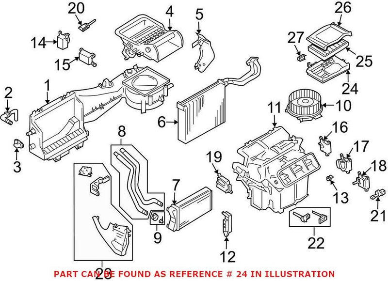 Genuine VW/Audi Cabin Air Filter Case 8E1819441B