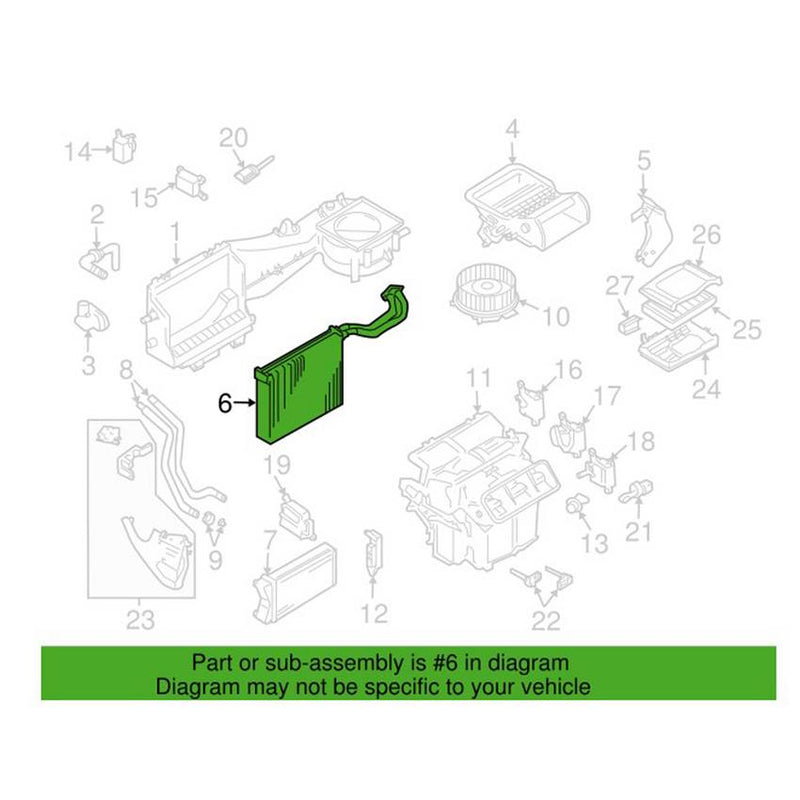 Genuine VW/Audi A/C Evaporator Core 8E1820103