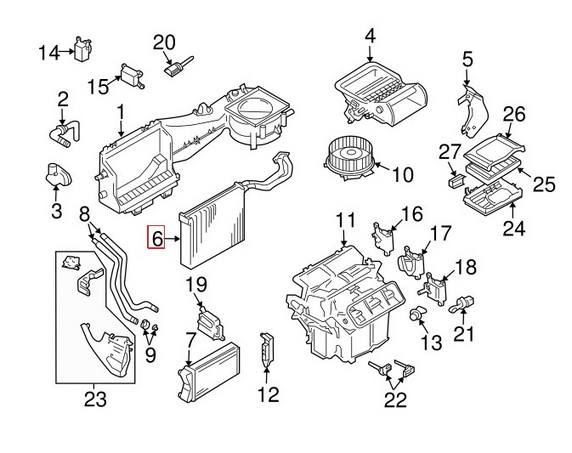 Genuine VW/Audi A/C Evaporator Core 8E1820103A