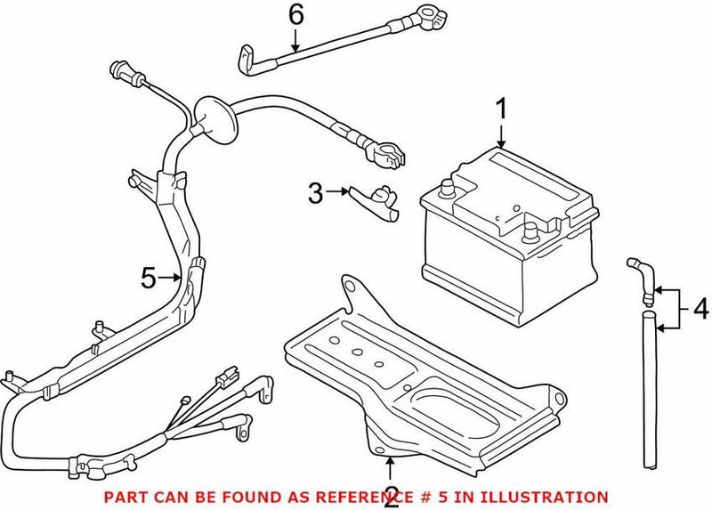 Genuine VW/Audi Battery Cable 8E1971225Q – Genuine VW/Genuine VW/Audi