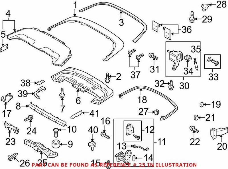 Genuine VW/Audi Convertible Top Stowage Compartment Latch 8F0825823G