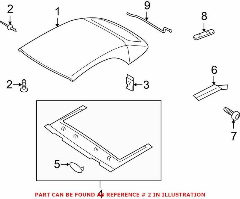 Genuine VW/Audi Headliner Clip 8F0898026A