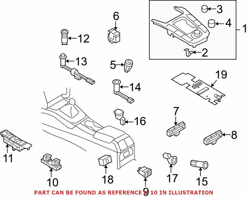 Genuine VW/Audi Convertible Top Switch 8F0959727BV10