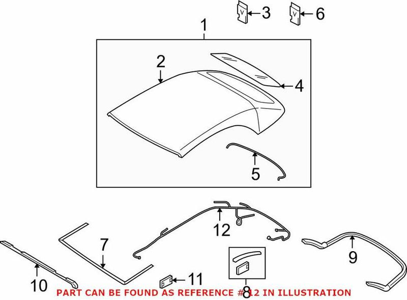 Genuine VW/Audi Convertible Top Wiring Harness 8F0972811A