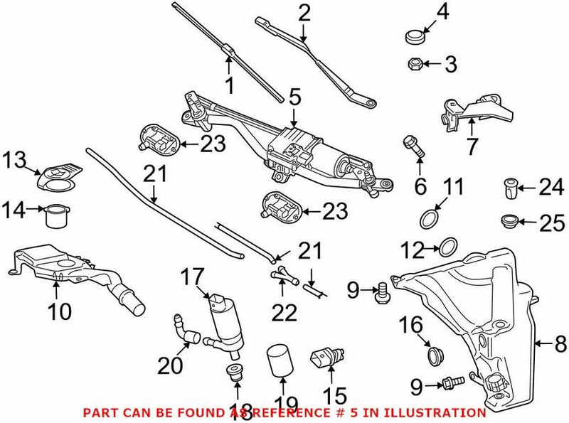 Genuine VW/Audi Windshield Wiper Motor 8F1955023A