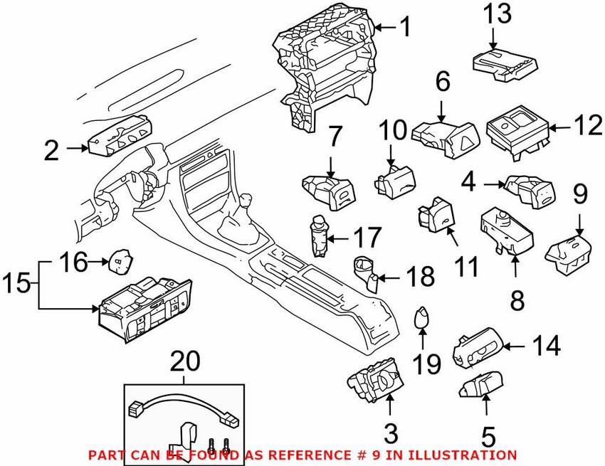 Genuine VW/Audi Convertible Top Switch 8H0959727B5PR