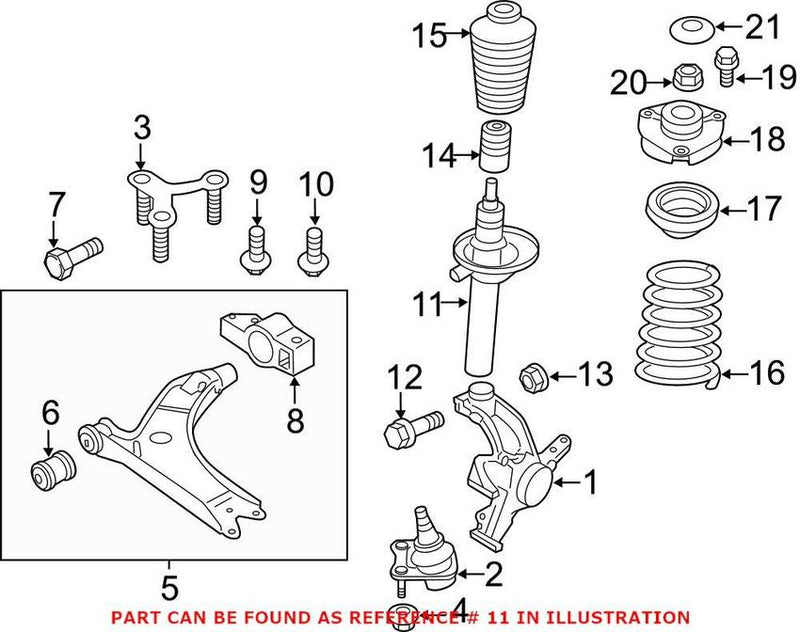 Genuine VW/Audi Suspension Strut – Front 8J0413029M