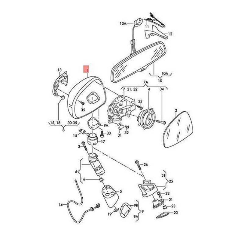 Genuine VW/Audi Side Mirror Cover – Passenger Side (Un-painted) 8J0857502AGRU