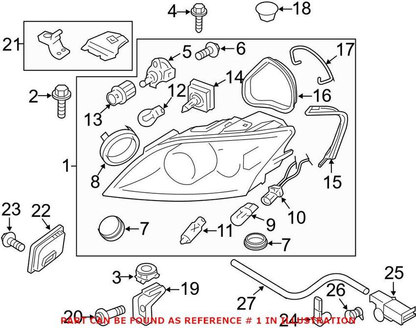 Genuine VW/Audi Headlight Assembly – Front Driver Side 8J0941029AL