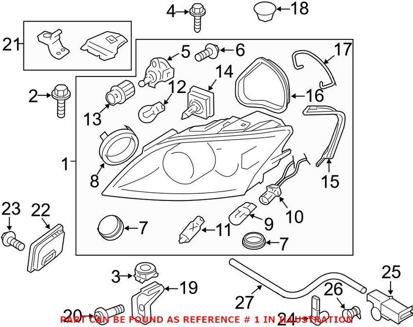 Genuine VW/Audi Headlight Assembly – Front Passenger Side 8J0941030AP