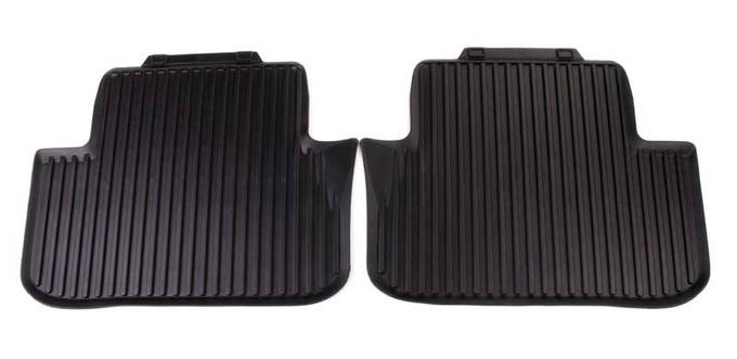 Genuine VW/Audi Floor Mat Set – Rear (All-Weather) (Black) 8K0061511041