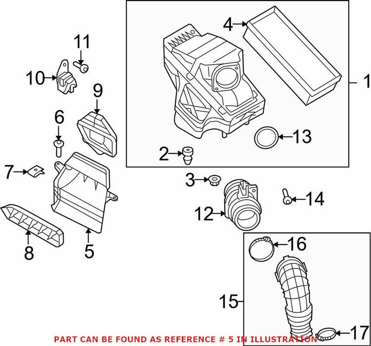 Genuine VW/Audi Engine Air Intake Hose 8K0129617E – Genuine VW/Genuine VW/Audi
