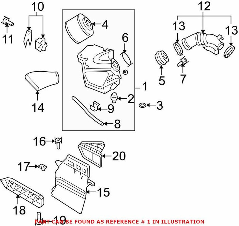 Genuine VW/Audi Air Filter and Housing Assembly 8K0133837CA – Genuine VW/Genuine VW/Audi
