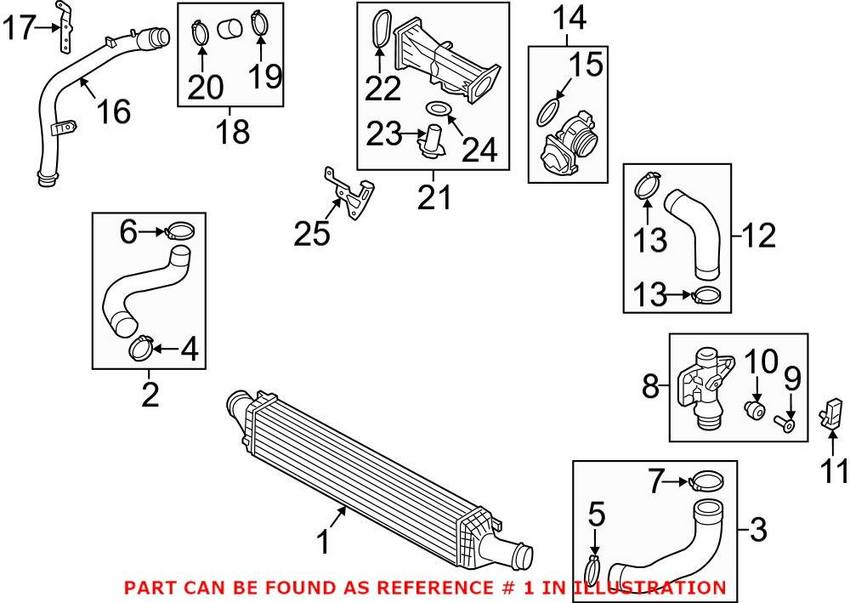 Genuine VW/Audi Intercooler 8K0145805R