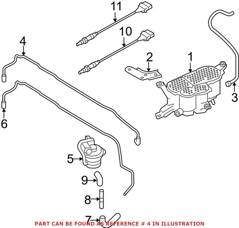Genuine VW/Audi Evaporative Emissions System Lines 8K0201991AQ