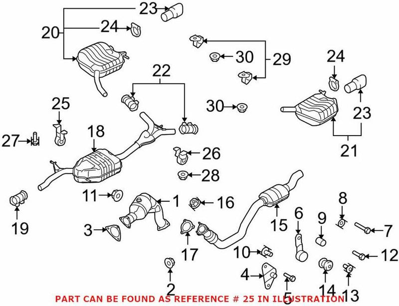 Genuine VW/Audi Exhaust System Hanger Bracket 8K0253144E