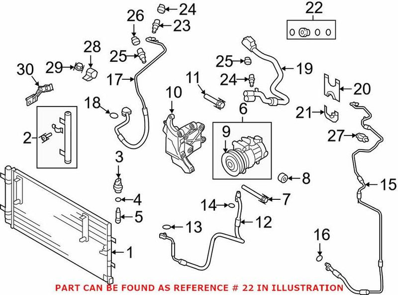 Genuine VW/Audi A/C Refrigerant Line Seal Kit 8K0298260B