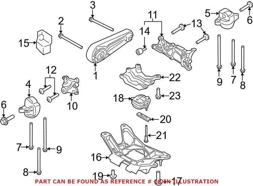 Genuine VW/Audi Auto Trans Mount 8K0399151DB