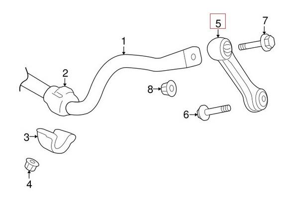Genuine VW/Audi Sway Bar End Link – Front 8K0411317B
