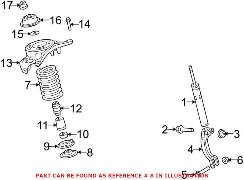 Genuine Coil Spring Seat 8 K0 412 103 C
