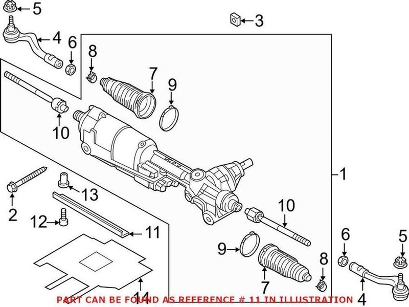 Genuine VW/Audi Rack and Pinion Bracket 8K0423401