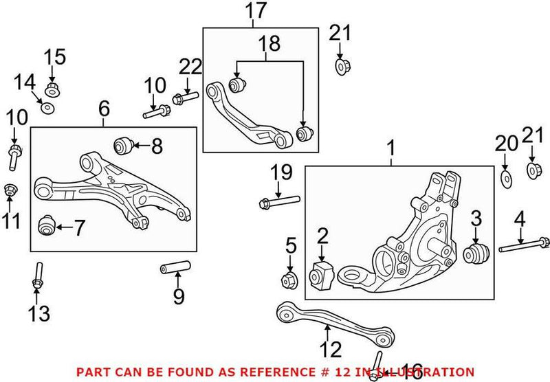 Genuine VW/Audi Suspension Control Arm – Rear 8K0501529L