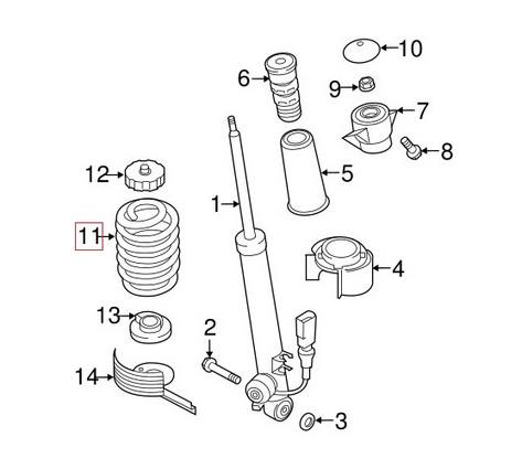 Genuine VW/Audi Coil Spring – Rear 8K0511115DG