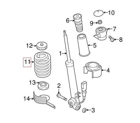 Genuine VW/Audi Coil Spring – Rear 8K0511115DK