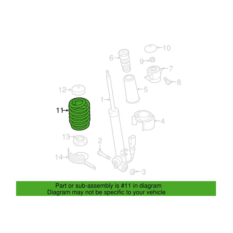 Genuine VW/Audi Coil Spring – Rear 8K0511115HD
