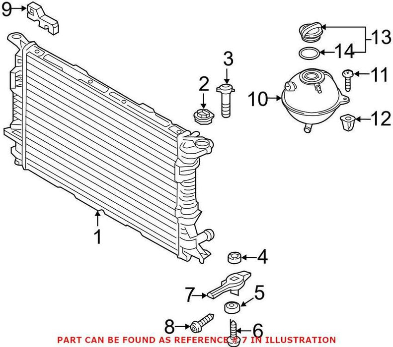 Genuine VW/Audi Radiator Mount Bracket 8K0805201A