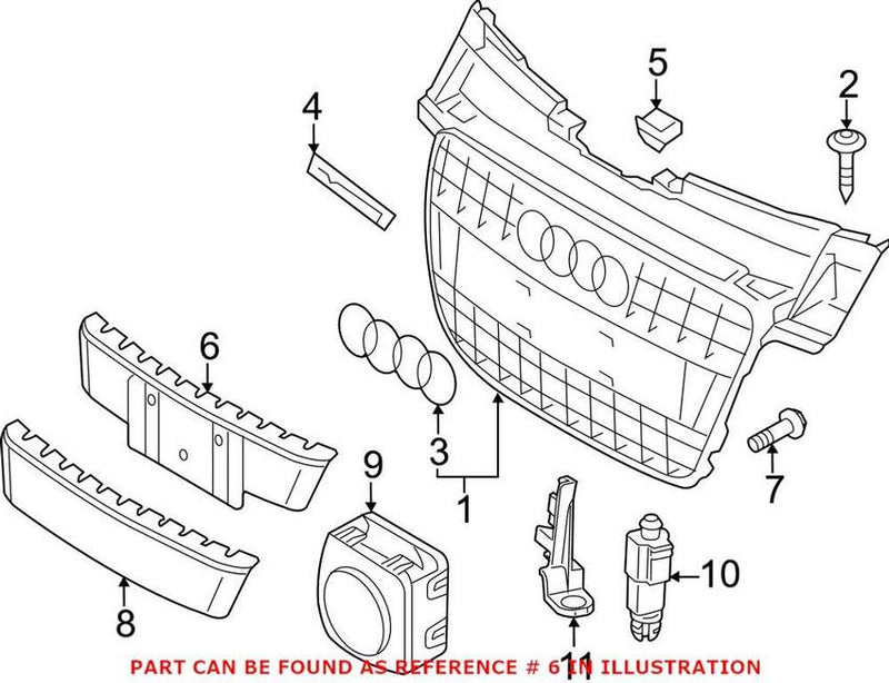 Genuine VW/Audi License Plate Bracket 8K0807285  3FZ – Genuine VW/Genuine VW/Audi