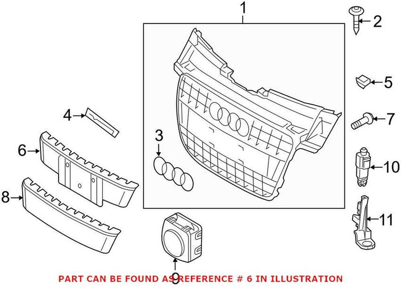 Genuine VW/Audi License Plate Bracket 8K0807285C 3FZ – Genuine VW/Genuine VW/Audi