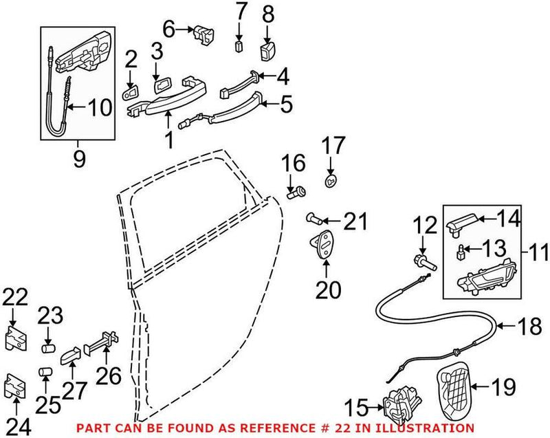 Genuine VW/Audi Door Hinge – Front Driver Side 8K0831401E