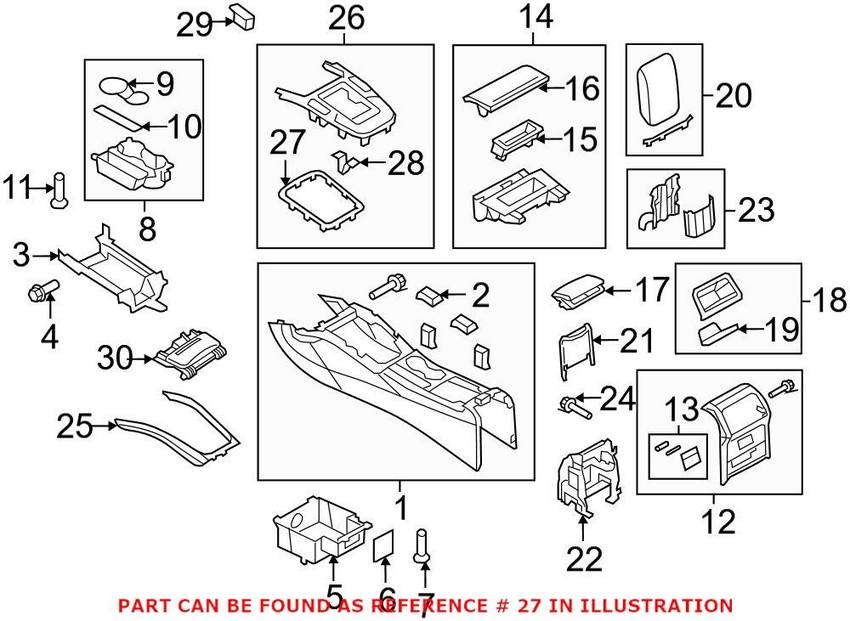 Genuine VW/Audi Automatic Transmission Shift Cover Plate Bracket 8K08642603Q7
