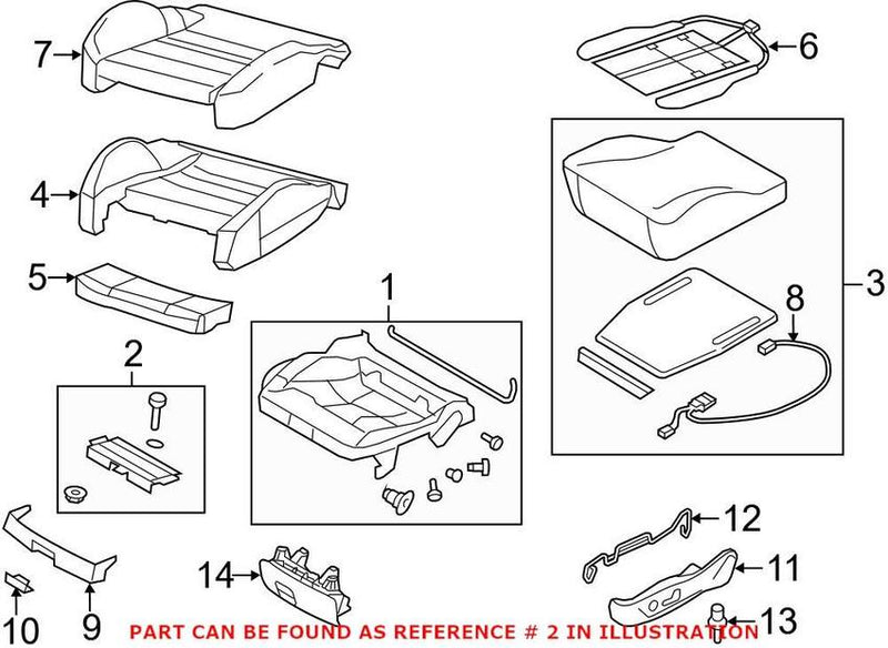 Genuine VW/Audi Seat Adjuster Bracket 8K0881057