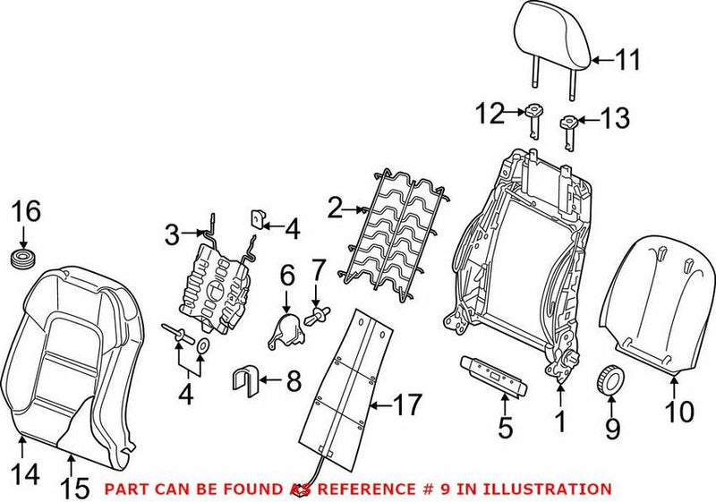 Genuine VW/Audi Seat Back Recliner Adjustment Handle – Front Passenger Side 8K08816714PK