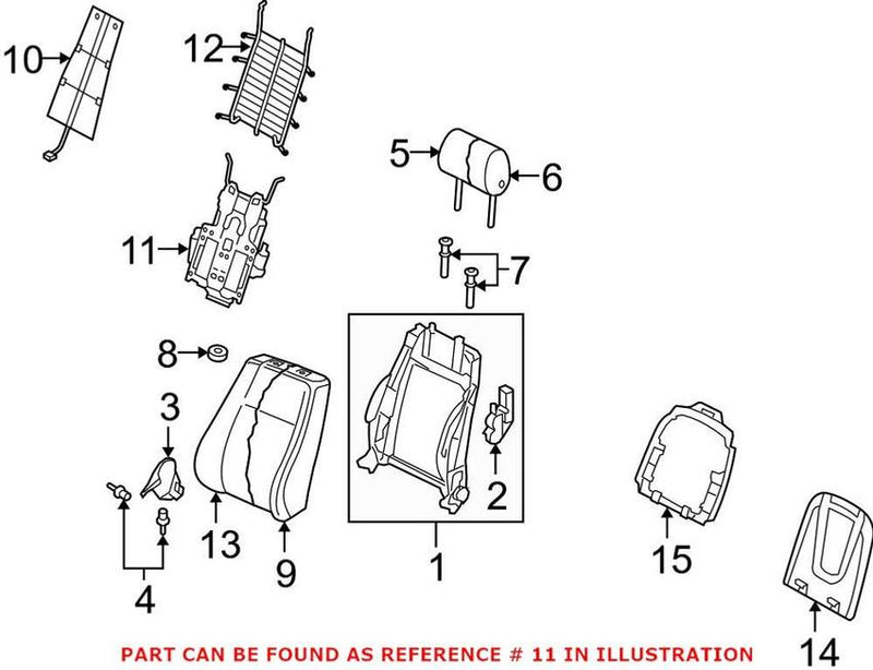 Genuine VW/Audi Seat Lumbar Support Cushion 8K0881880