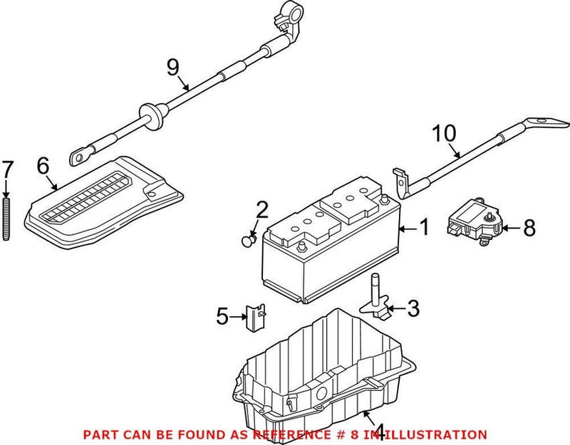 Genuine VW/Audi Battery Cable 8K0915181D