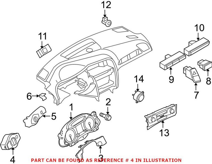 Genuine VW/Audi Headlight Switch 8K0941531ASWEP
