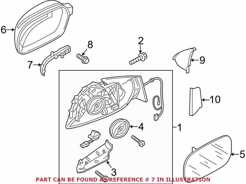 Genuine VW/Audi Turn Signal Light Assembly – Driver Side 8K0949101E