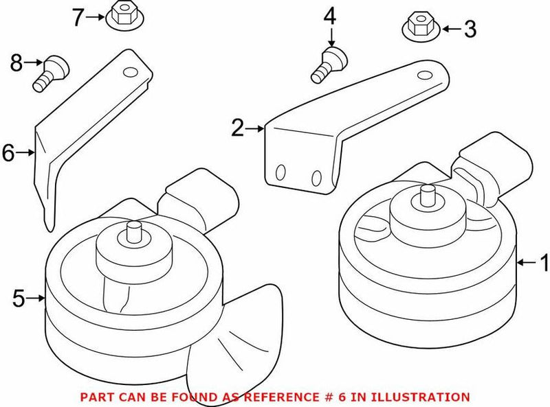 Genuine VW/Audi Horn Bracket 8K0951230A