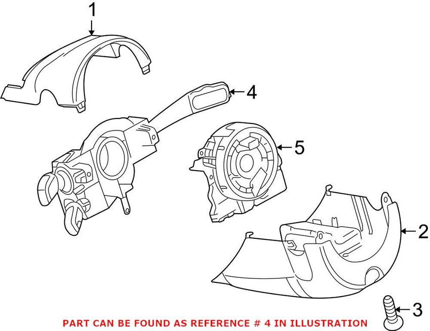 Genuine VW/Audi Combination Switch 8K0953502BK4PK