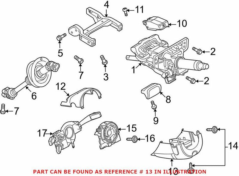 Genuine VW/Audi Steering Column Cover – Lower 8K0953512E6PS