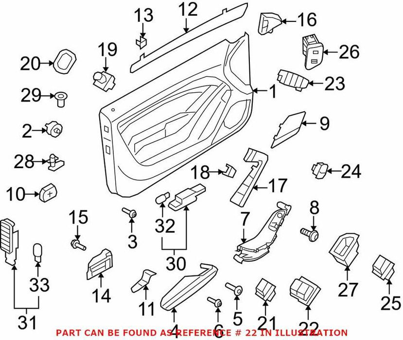 Genuine VW/Audi Door Window Switch – Driver Side 8K0959851GV10