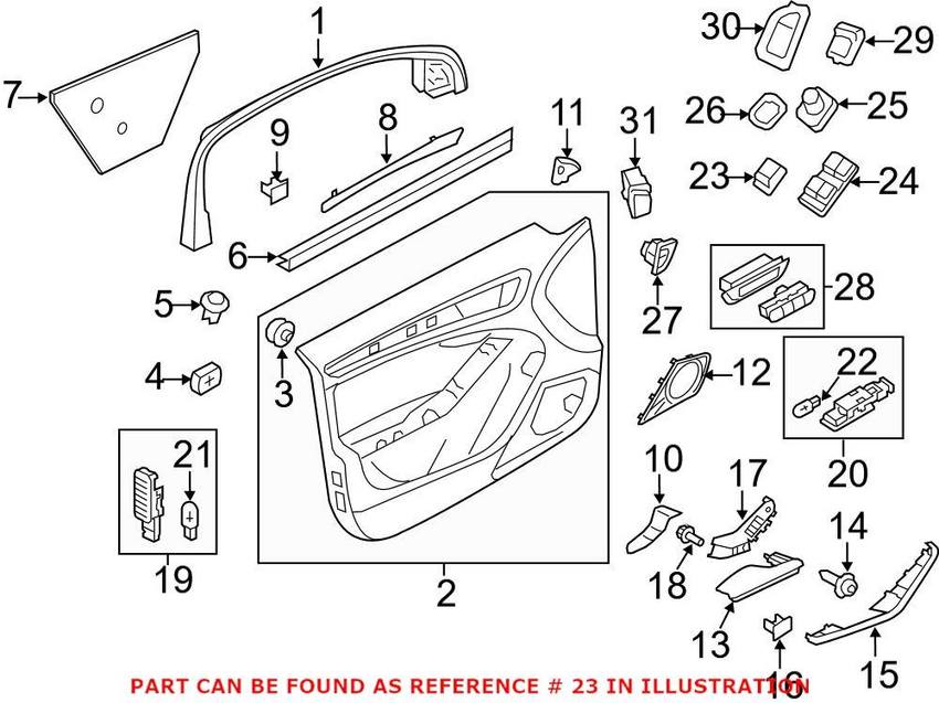 Genuine VW/Audi Door Window Switch 8K0959855AV10