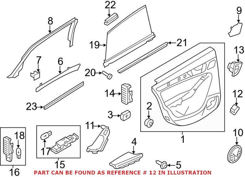 Genuine VW/Audi Door Window Switch 8K0959855BV10